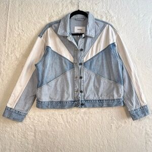 Pistola Willow Colorblock Jean Jacket in Transitions Womens Medium Denim Classic